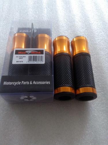 HANDLE BAR GRIPS WITH GOLD  ENDS